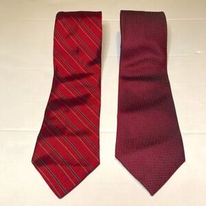 Express and Croft & Barrow Ties Set Red & Burgundy Total Retail $79